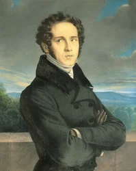 Italien, Milano, Portræt af den italienske operakomponist Vincenzo Bellini (1801 - 1835)