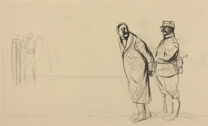 Ved Vincennes-fronten. Bolo pacha, ca. 1914-1919 (blæk på papir)