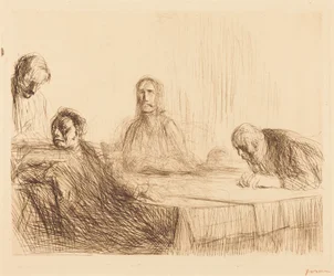 Måltidet i Emmaus (anden planche)