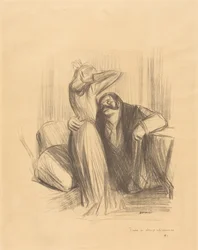 Scene i et privat værelse (lodret plade)