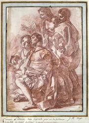 Christopher Columbus lander i Amerikas 1494 (rød farveblyant)