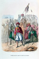 Ibrahim Pasha marcherer foran sine tropper, 1811-1818 1847