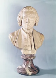 Buste af Jean-Jacques Rousseau (1712-78) (marmor)