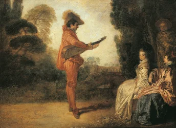 Castor (enchanter), ca. 1713-1714, af Jean-Antoine Watteau (1684-1721), olie på lærred