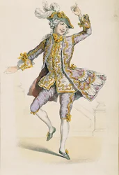 Gallant Farmer, efter tegning af Jean Antoine Watteau
