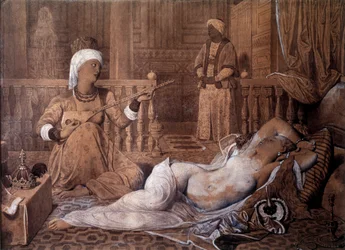 Odalisque med slavetegning af Jean Auguste Dominique Ingres