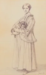 Portræt af Mademoiselle Marie Reiset, senere Vicomtesse Adolphe-Louis-Edgar de Segur-Lamoignon, 1850