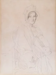 Portræt af Marie Marcoz, senere Vicomtesse de Senonnes de Senonnes, 1813 (grafitblyant på vævet papir)