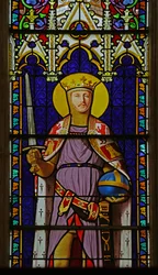 Vindue, der forestiller Saint Ferdinand (portræt af prins Ferdinand d