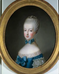 Portræt af Marie Antoinette (1755 - 1793) Dronning af Frankrig. Maleri af Jean Baptiste Charpentier (1728-1806)
