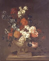 Stilleben, blandede blomster