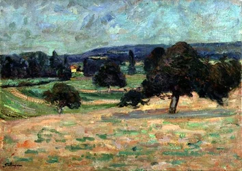 Landskab i Ile de France, ca. 1895 (olie på lærred)