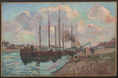Kajen ved Austerlitz (olie på lærred)