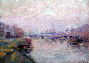 Seinen i Paris (olie på lærred)