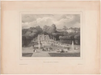 Springvand ved Château de Saint-Cloud Cascade de St. Cloud (titel på objekt) Fantastisk udsigt over Paris (serietitel)