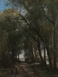 En bane gennem træerne, ca. 1870-73.