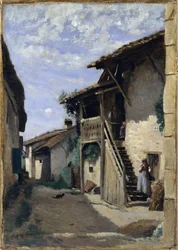 En landsbygade: Dardagny, 1852, 1857 eller 1863.