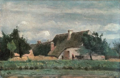 Country Scene, Woman with a Cow (olie på lærred)