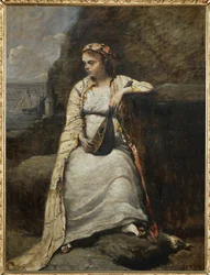 Haydee, jeune femme en costume grec - ung kvinde i græsk klædedragt, måske heltinden i Byrons "Don Juan" ...