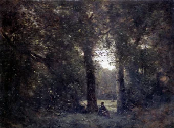 La cleriere, souvenir fra byen Avray Maleri af Camille Corot (1796-1875) 1800-tallet søn. 1x1,34 m .