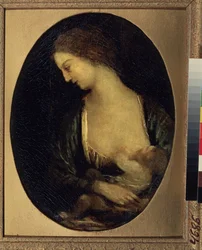 ""Jomfruen af ​​Verneuil"" (Jomfruen af ​​Verneuil) Maleri af Camille Corot (1796-1875) 1850-1860 Pushkin Museum, Moskva