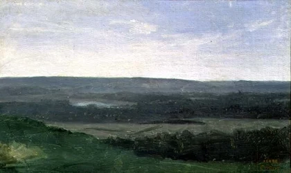 Landskab med fjerne bjerge, c.1840-45