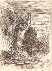 Mary Magdalene Kneeling Madeleine a genoux, 1858.