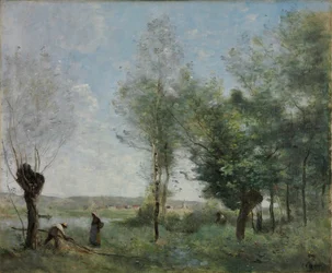 Minde om Coubron - Maleri af Jean Baptiste Camille Corot (1796-1875) - 1872 - Olie på lærred - 46x55,3 - Szepmuveszeti Muzeum, Budapest