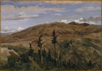 Bjerge i Auvergne, 1841-42 (olie på papir monteret på lærred)