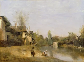 Flodbred ved Mery sur Seine, Aube, ca. 1870