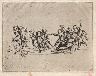Bacchanal med børn og vogn.
