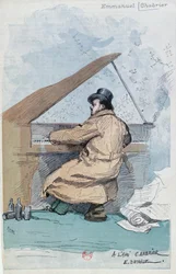 Frankrig, Paris, farvestik af den franske komponist Emmanuel Chabrier