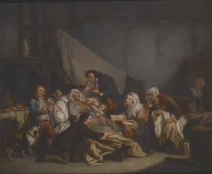Death of an Old Man (olie på lærred)