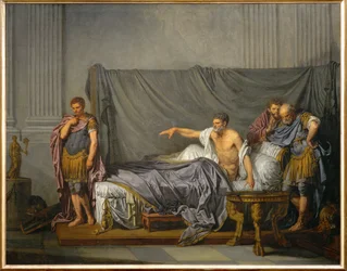 Kejser Lucius Septimius Severus anklager sin søn Caracalla for at have planlagt hans attentat ...