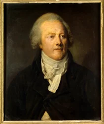 Portræt af Armand Gensonne (1758 - 1793) medlem af konventionens lovgivende forsamling. Maleri af Johannes Døberen Greuze (1725-1805)