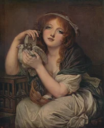 Kvinde med duer, 1799-1800, c1915
