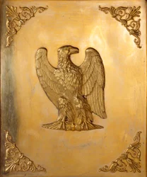 Dekoreret låg af den kejserlige ørn, symbol på kejser Napoleon I (1769-1821) realiseret af Jean Baptiste Isabey (1767-1855) 1814 Privat samling