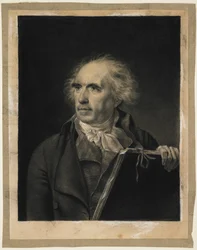 Portræt af Hubert Robert, ca.1798-99 (sort/hvid kridt)
