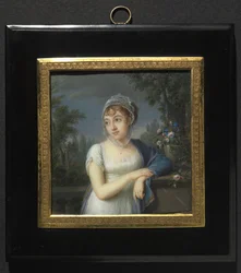 Portræt af en kvinde nær en balustrade, 1804.