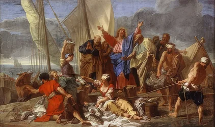Det vidunderlige fisketræk. Omkring 1705