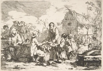 Village Market Place Landsbymarkedet, 1700-tallet.