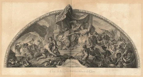 Alliance mellem Tyskland og Spanien med Holland 1672 Galleriets ophænger ved siden af ​​Krigssalonen (Alliance af Tyskland og Spanien med Holland 1672, Galleriets centrum ved siden af ​​Krigssalonen) [pl. 31]