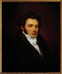 Portræt af grev Louis Marchand (1791-1876) første betjent af Napoleon I fra 1814 til 1821. maleri af Mauzaisse Jean Baptiste (1784-1844). h s/t 0,74 x 0,6m. Malmaison. Chateau Museum