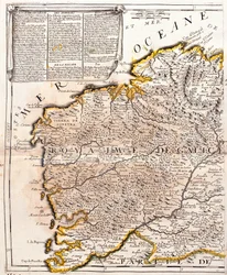 Kort over kongeriget Galicien (Spanien) (Gravering