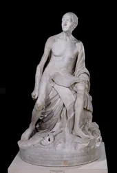 Siddende Statue af Voltaire (1694-1778) 1776 (marmor)