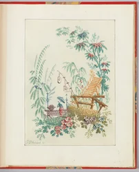 Ornamentalt design fra "Nouvelle suite de cahiers arabesques chinois a l
