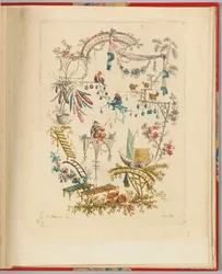 Ornamentalt design fra "Nouvelle suite de cahiers chinois a l