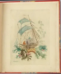 Ornamentalt design fra "Nouvelle suite de cahiers chinois a l