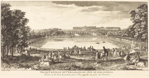 Udsigt over slottet i Versailles fra Cote de l