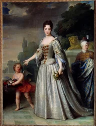 Portræt af Marie Adelaide af Savoie, hertuginde af Bourgogne delfin af Frankrig (1685-1712). Maleri af Jean Baptiste Santerre (1651-1717)